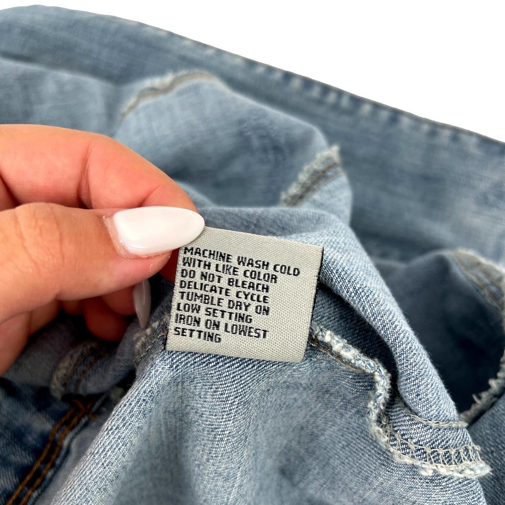 Tractr Blue Denim Jean Jacket Girls Size Extra-Large Women's Size XS  EUC - Picture 4 of 6